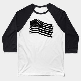 Distressed American Flag Baseball T-Shirt